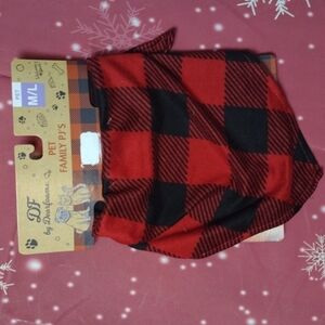 DEARFOAMS family pj's red plaid bandana size M/L